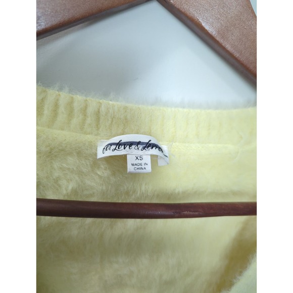 For Love and Lemons Devon Cropped Fuzzy Cardigan Sweater - Picture 4 of 5